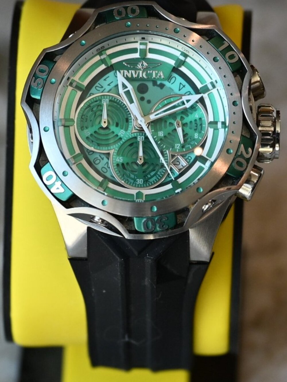Invicta Venom 33633 Men’s Green Chronograph Watch 52mm